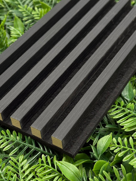 Black Oak Acoustic Panel 2400x600 Thin Slatt