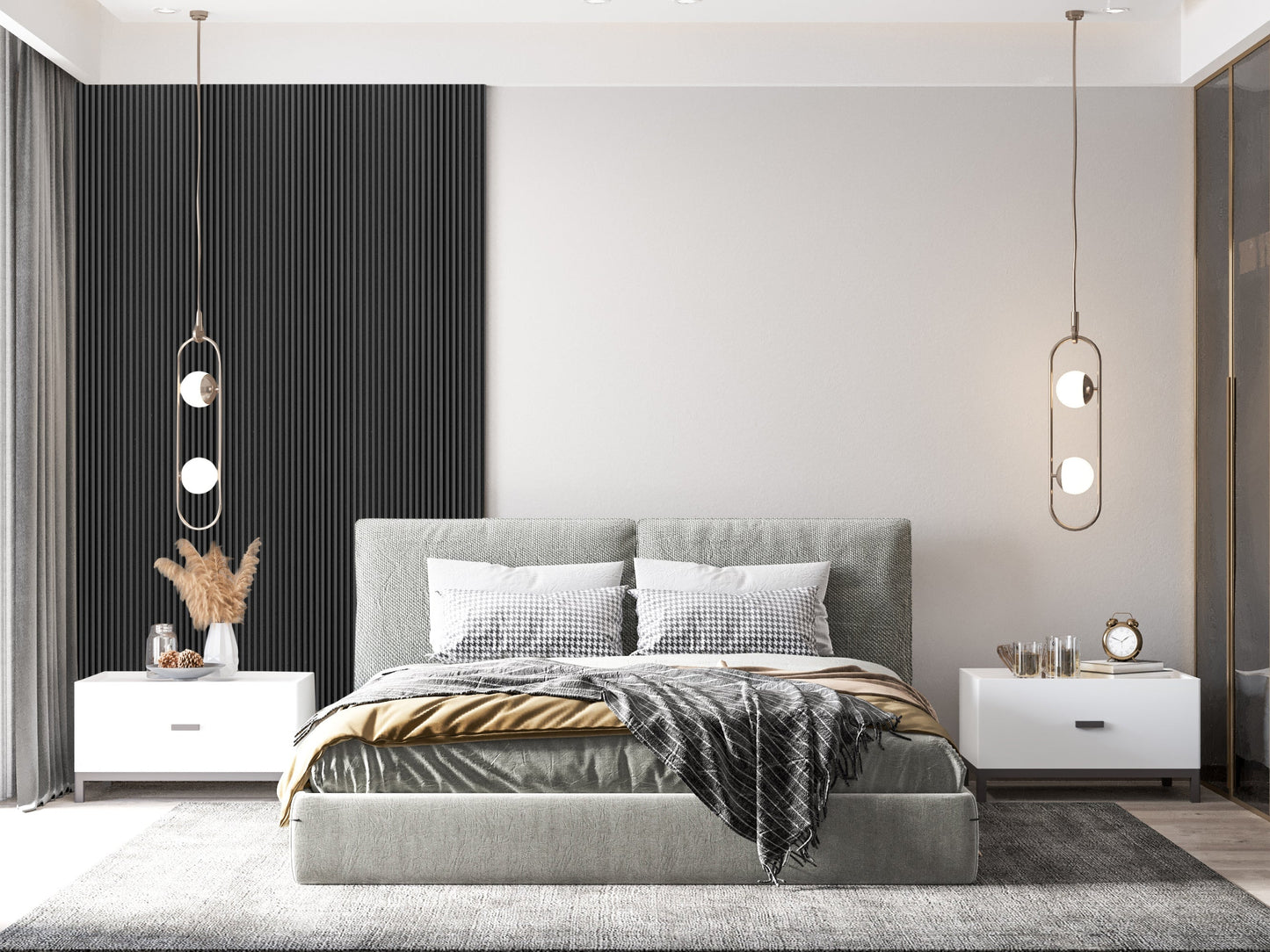 Black Oak Acoustic Panel 2800x600 Thin Slatt