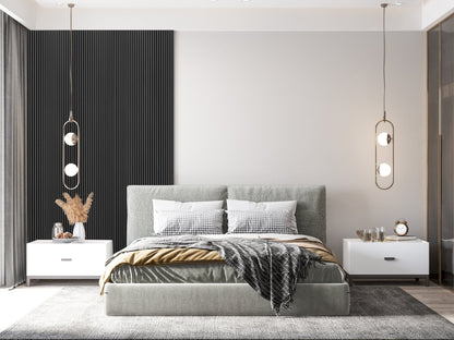 Black Oak Acoustic Panel 2800x600 Thin Slatt