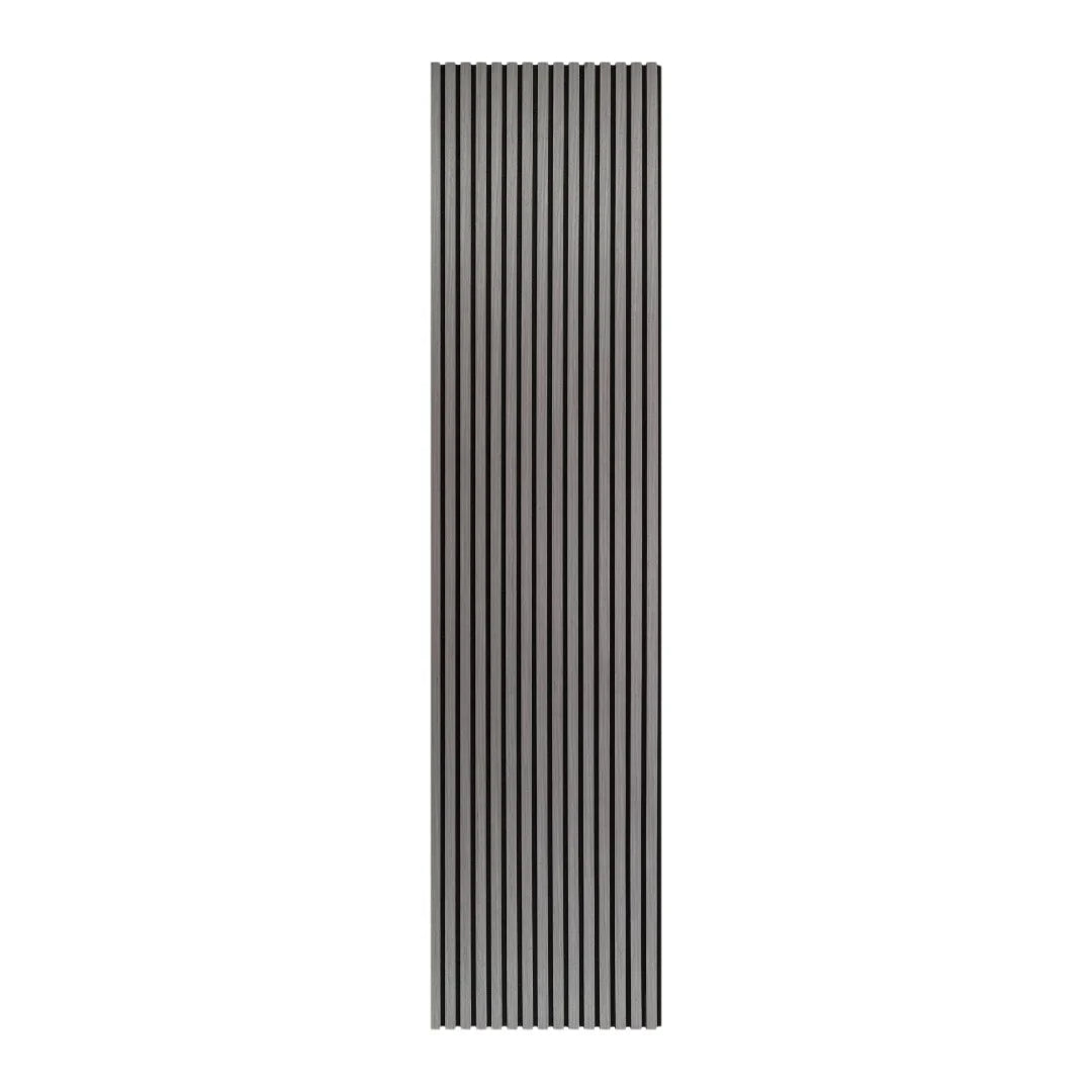 3m x 60cm | Acoustic Slat Wall Panels |  Light Grey | Premium Wood Veneer