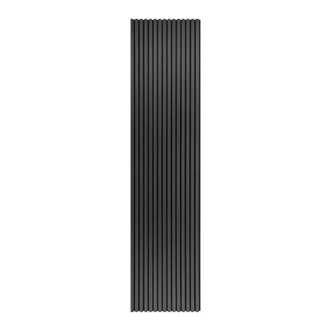 3m x 60cm | Acoustic Slat Wall Panels | Dark Grey | Premium Wood Veneer