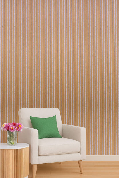 Acoustic Slatted Wall Panel 2400mm x 600mm - Classic Oak (Grey Backing) x 1 panel