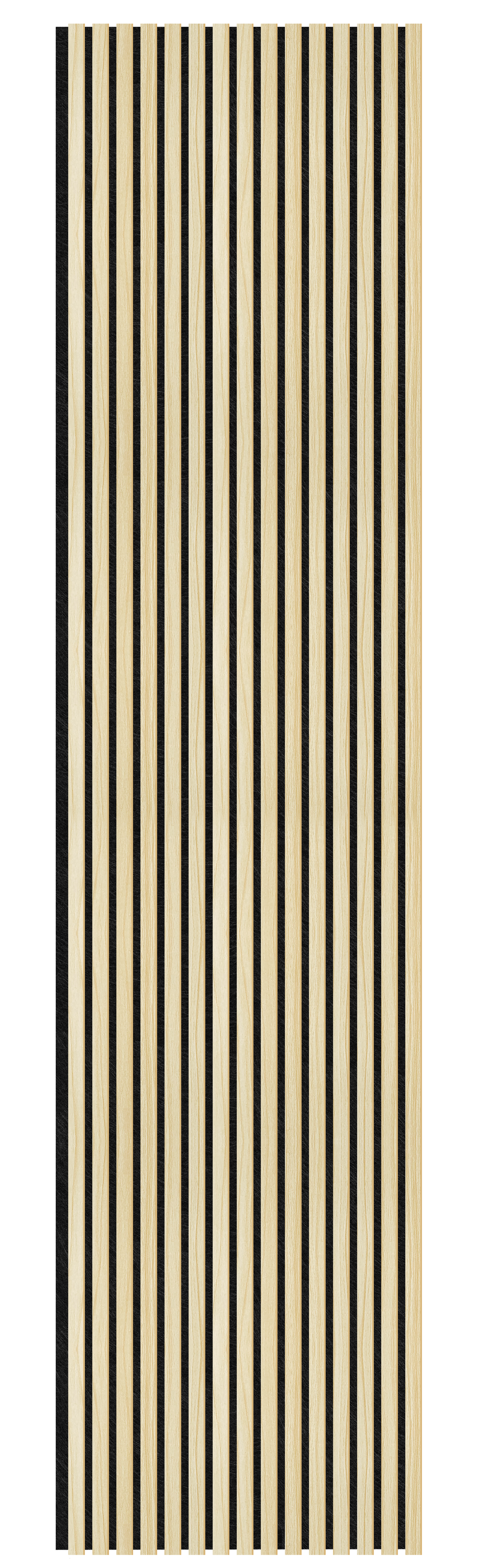 Acoustic Slatted Wall Panel 240 x 60cm - Slimline Profile - Oak