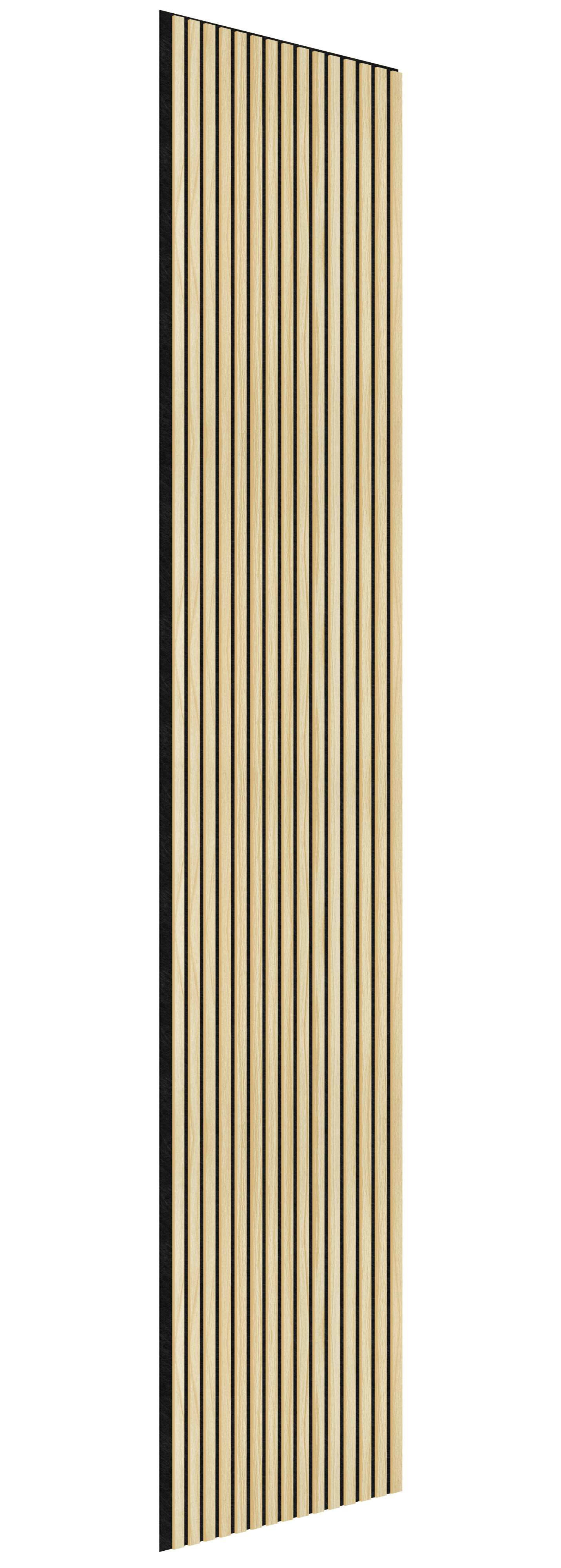 Acoustic Slatted Wall Panel 240 x 60cm - Slimline Profile - Oak