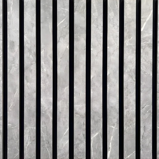 Premium Thick Slat Large Wall Panel 280cm x 60cm (Grey Marble - 35mm thickness)