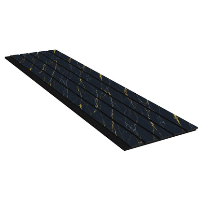 Acoustic Slat Wall Panels | Premium UltraWide Slats | 240cm x 60cm | Black Marble
