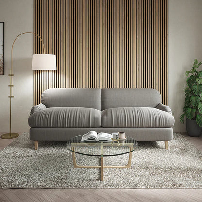 3m x 60cm | Acoustic Slat Wall Panels | Classic/Light Oak | Premium Wood Veneer