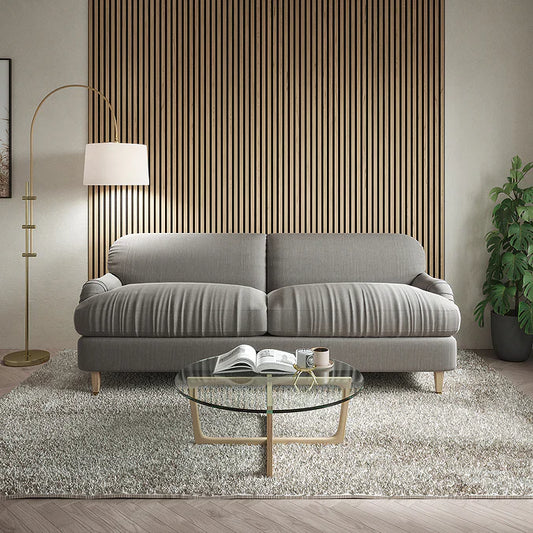 3m x 60cm | Acoustic Slat Wall Panels | Classic/Light Oak | Premium Wood Veneer