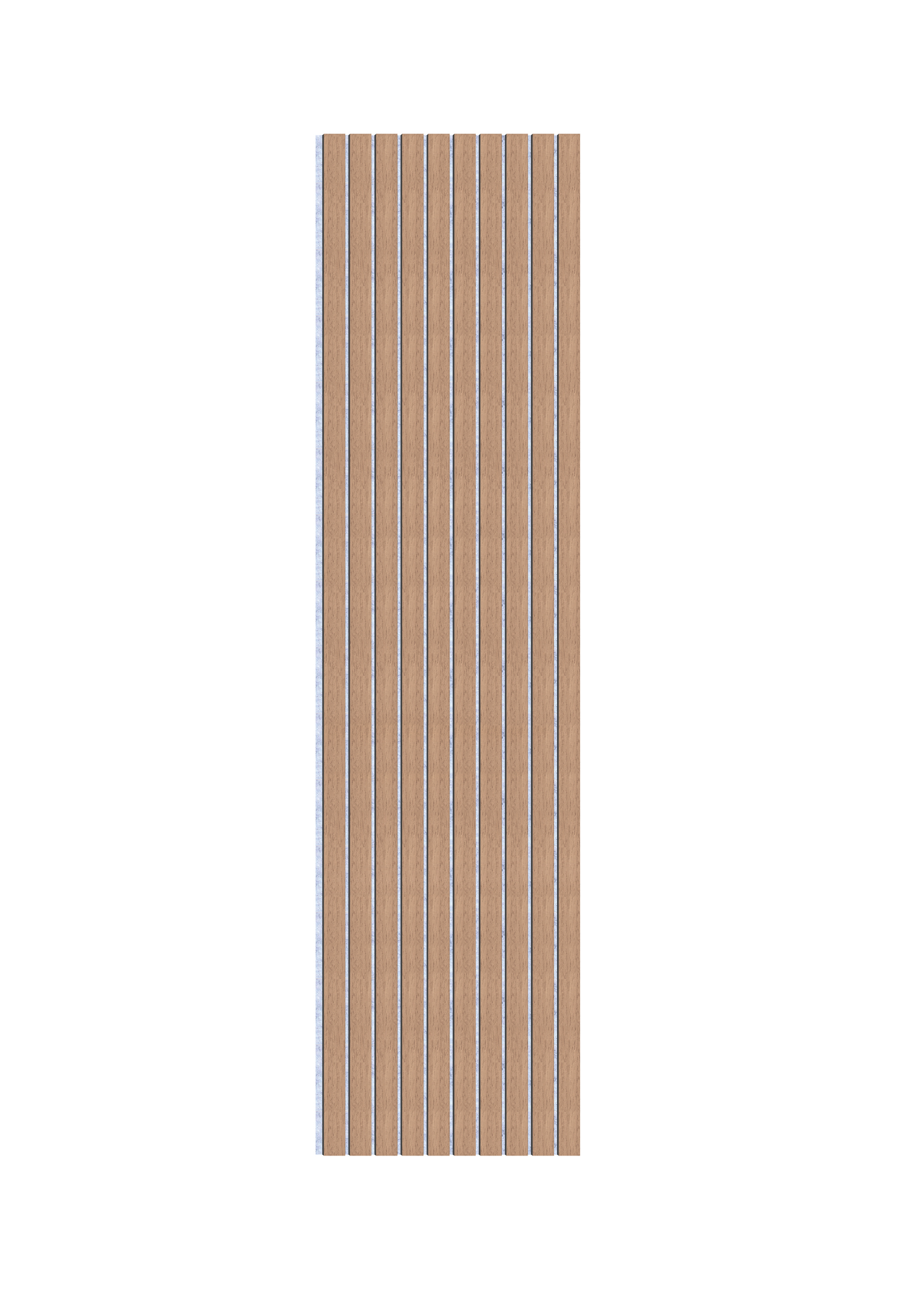Acoustic Slat Wall Panels | Premium UltraWide Slats | 240cm x 60cm | Walnut With Silver